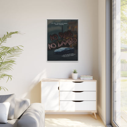 'No Risk No Lambo' - Framed Canvas